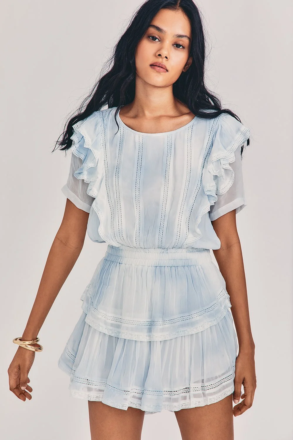 LoveShackFancy Natasha Dress Bedroom Blue Hand Dye IMWIM